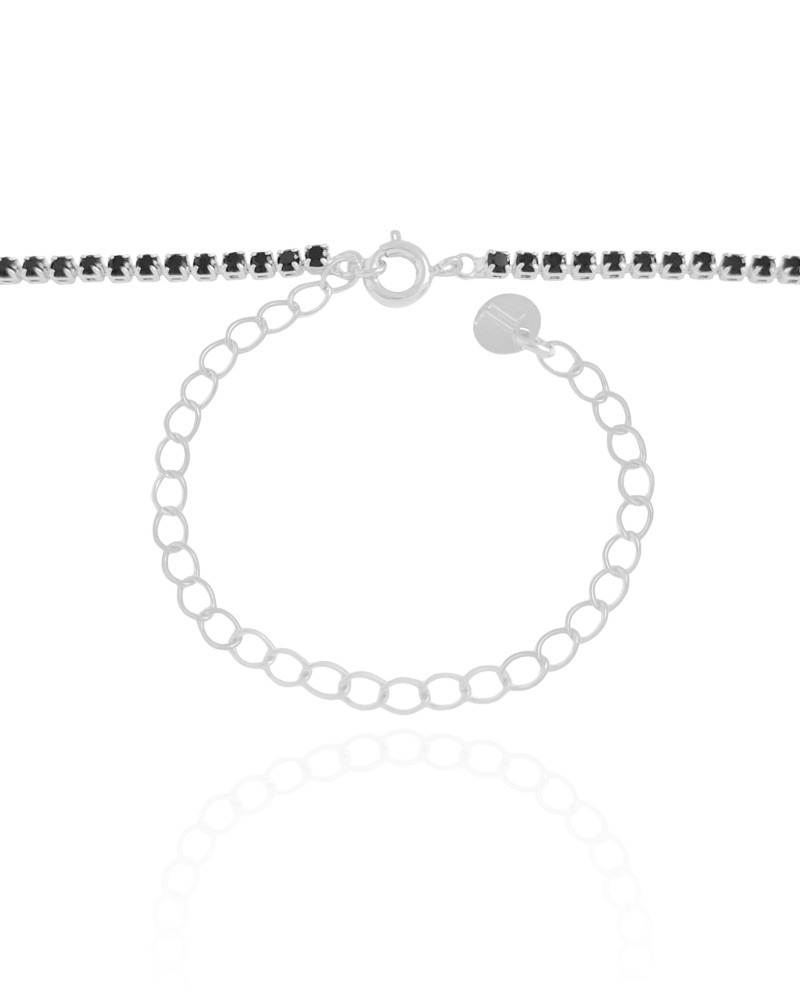 Choker Riviera Onix 2 mm Ródio Branco