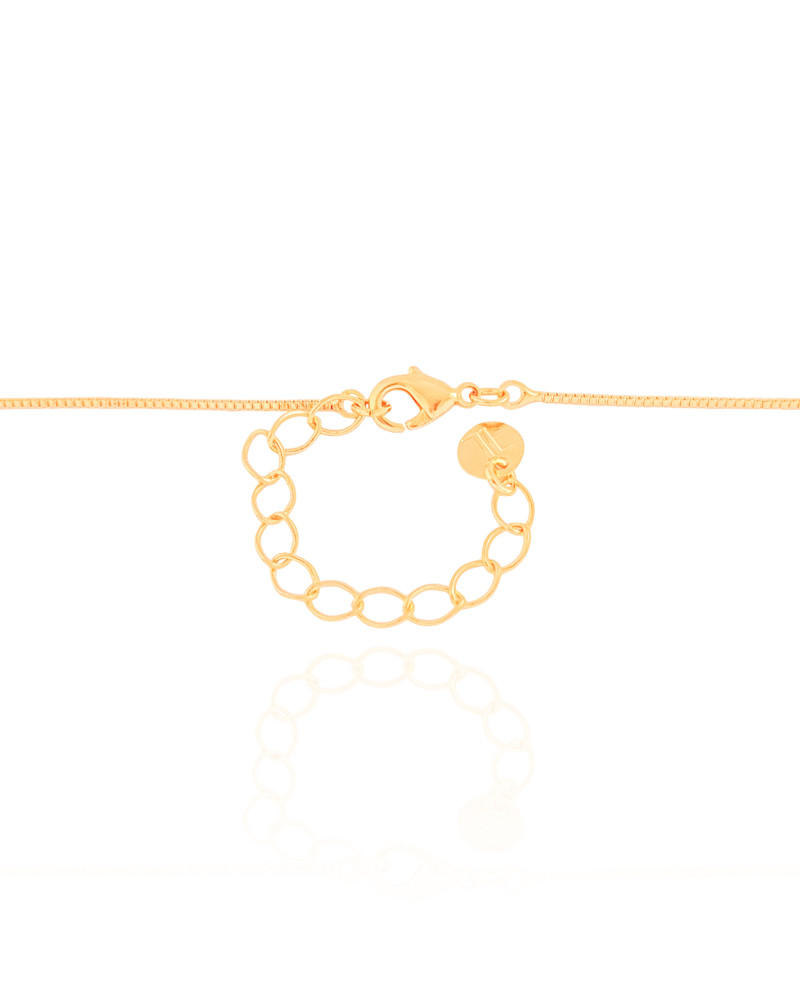 Gargantilha Veneziana Oval Liso 3.7 cm Banhado a Ouro 18K - 45 cm