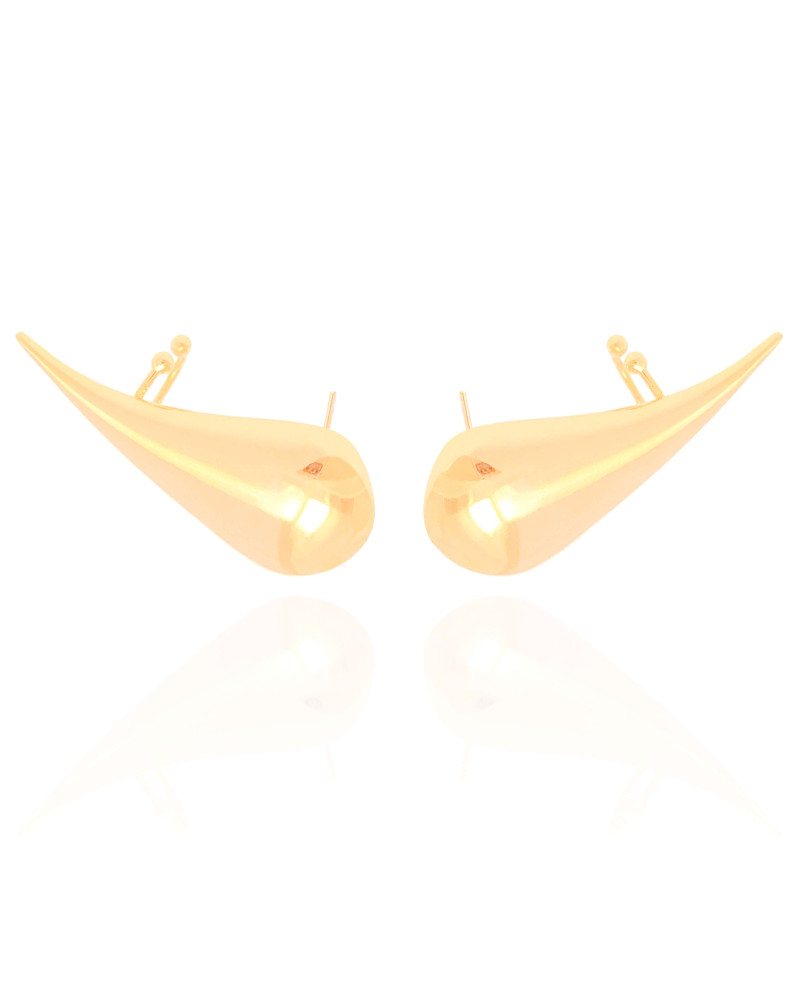 Ear Cuff Gota Lisa Banhado a Ouro 18K