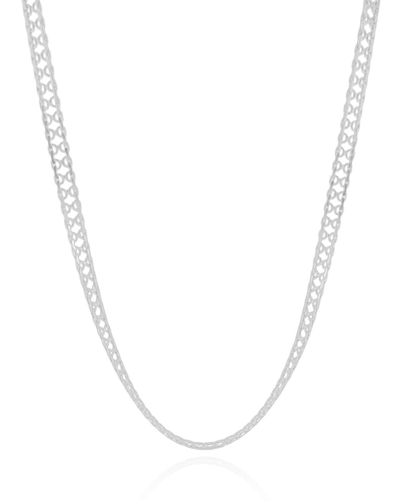 Choker Chinesca 5 mm Ródio Branco