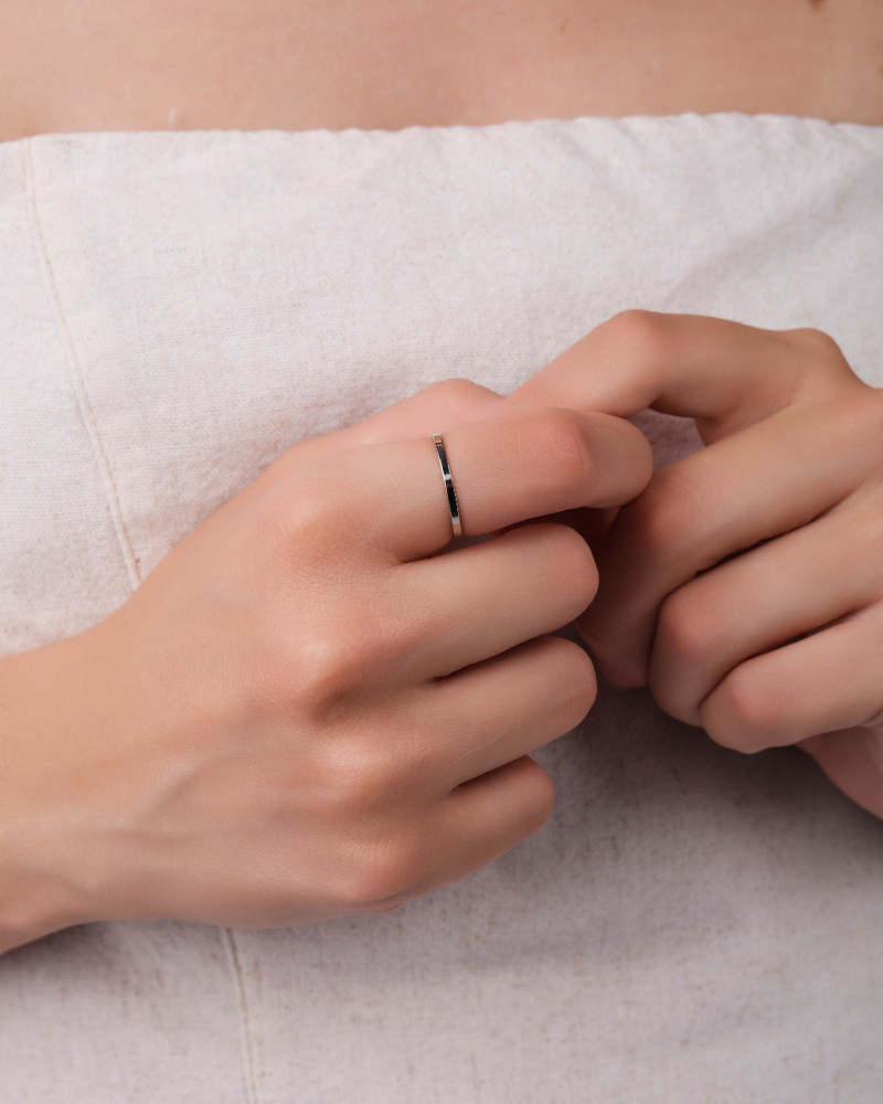 Anel Flat Liso Tamanho 15 Ródio Branco