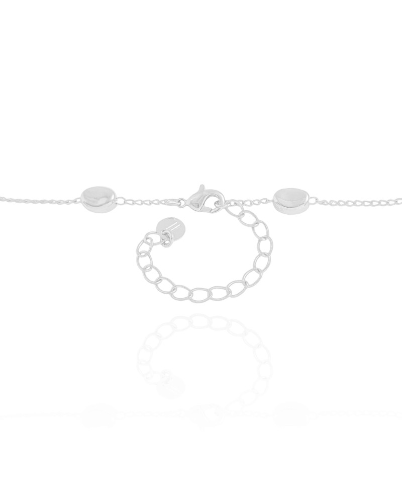 Choker Elos Ovais Lisos Ródio Branco