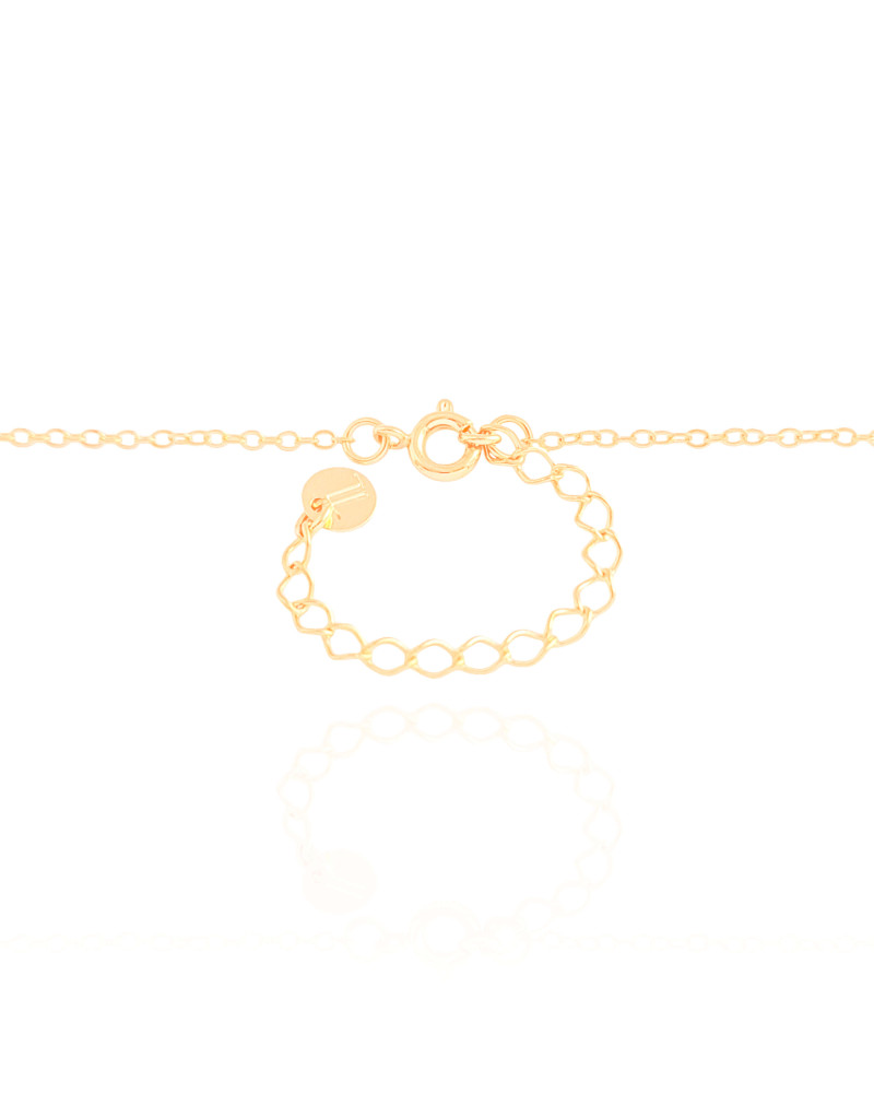 Gargantilha Elos Pingente Redondo Frisado 17 mm Banhado a Ouro 18K - 45 cm