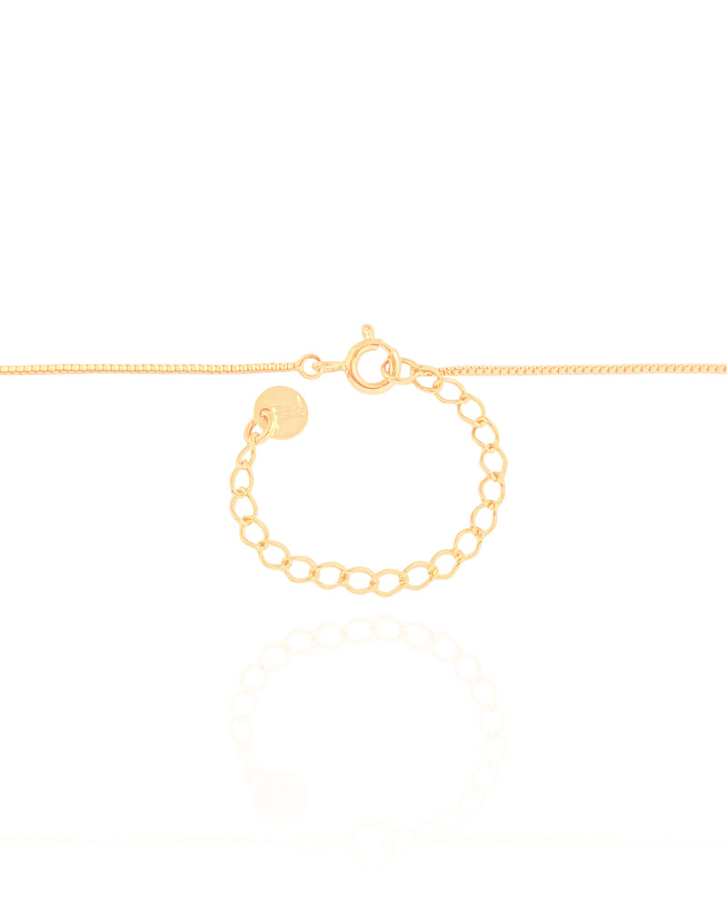 Gargantilha Veneziana Círculo Pontos de Luz Coloridos Banhado a Ouro 18K - 40 cm