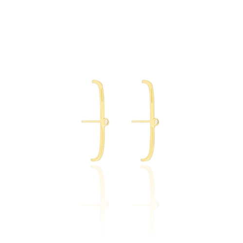 Ear Hook Ponto de Luz 2 MM Banhado a Ouro 18K