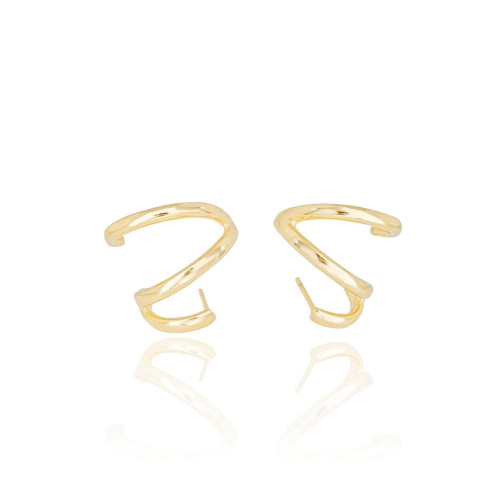 Ear Cuff Liso Banhado a Ouro 18K