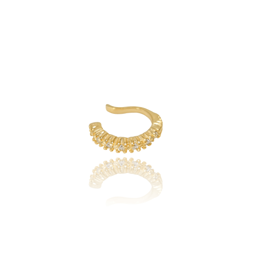 Piercing Cravejado Cristal Banhado a Ouro 18K
