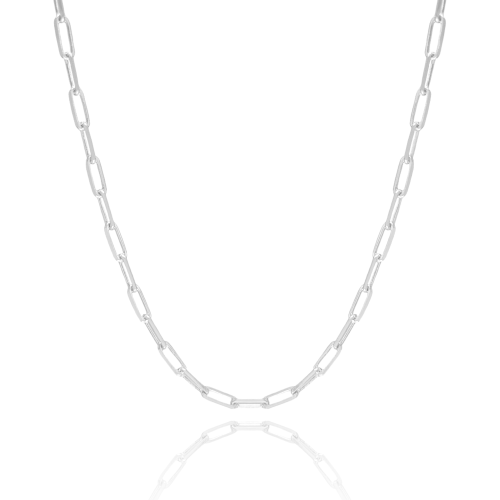 Choker Elos Ródio Branco