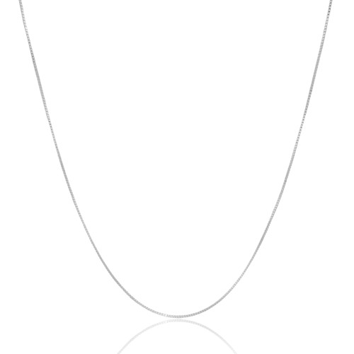 Gargantilha Veneziana 45 + 5 cm Ródio Branco