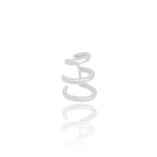 Piercing Três Filetes Lisos Ródio Branco