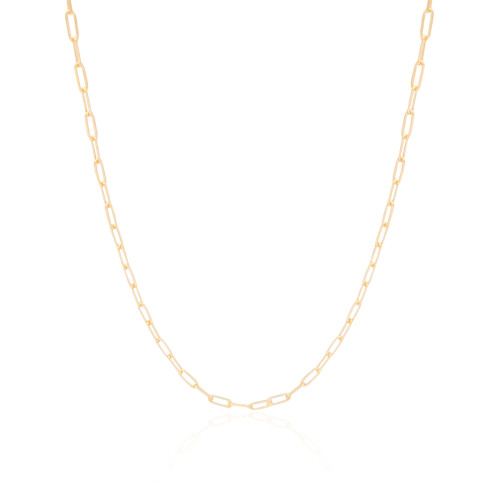 Choker Elos Lisos Banhado a Ouro 18K