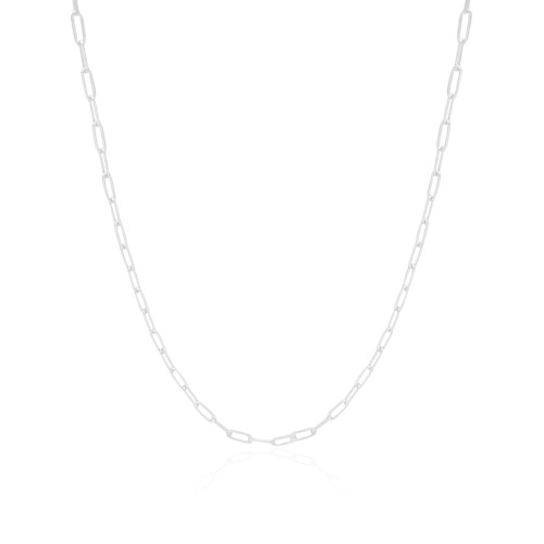 Choker Elos Lisos Ródio Branco