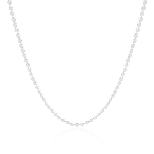 Choker Plaquinhas Redondas Lisas Ródio Branco