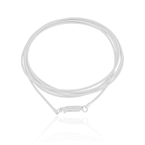 Pulseira Corda de Violão Ródio Branco