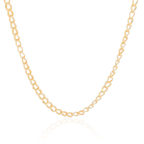 Choker Elos Duplos Banhado a Ouro 18K