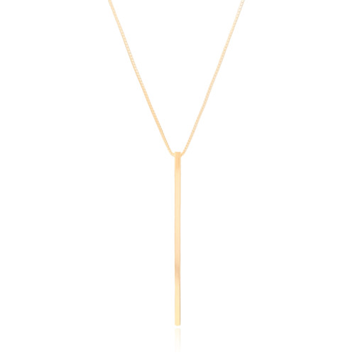 Gargantilha Longa Palito Banhado a Ouro 18K