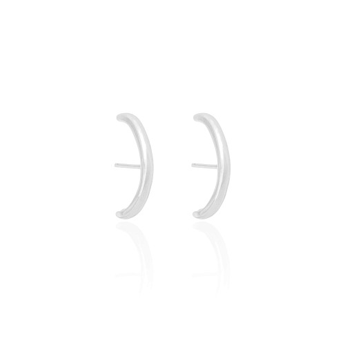 Ear Hook Liso Ródio Branco