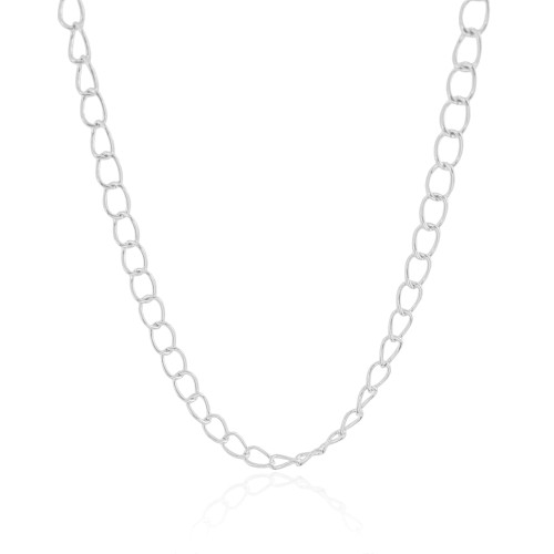 Choker Elos 7 mm Ródio Branco
