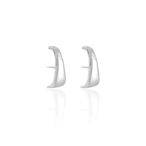 Ear Hook Liso Ródio Branco
