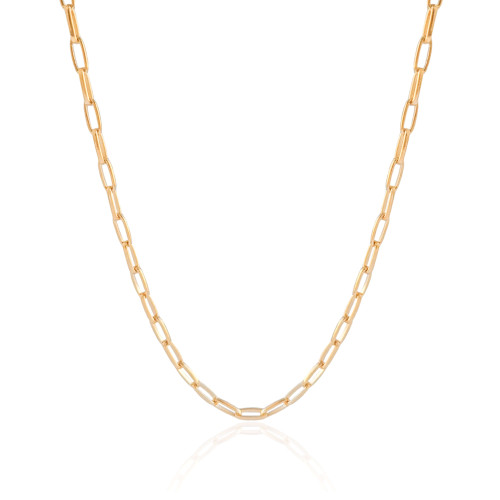 Choker Elos Ovais Banhado a Ouro 18K