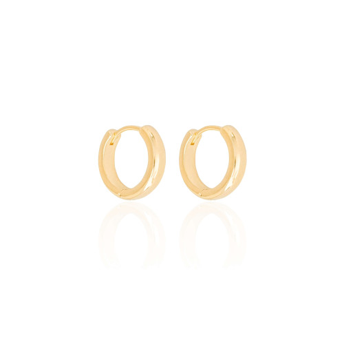 Brinco Argola Lisa 1.5 cm Banhado a Ouro 18K