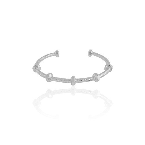 Bracelete Parafusos Ródio Branco