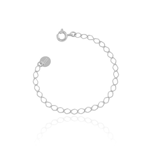 Extensor 10 cm com Fecho Ródio Branco