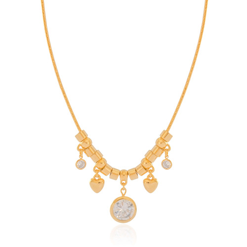 Aro Flexível Pingentes Banhado a Ouro 18K