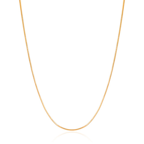 Gargantilha Rabo de Rato 1 mm Banhado a Ouro 18K