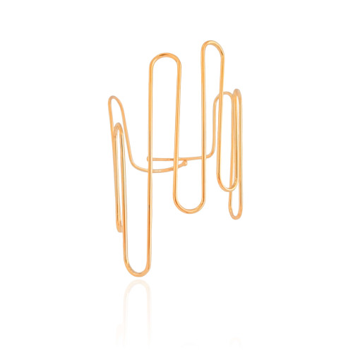 Bracelete Fio Ondas Banhado a Ouro 18K