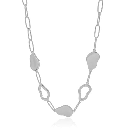 Gargantilha Elos Orgânicos Ródio Branco