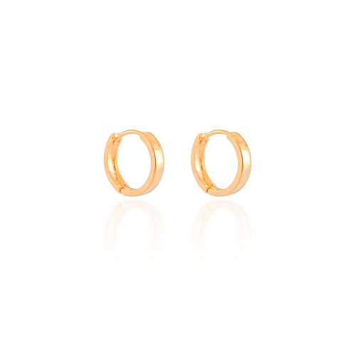 Brinco Argola Click Lisa 1.6 cm Banhado a Ouro 18K