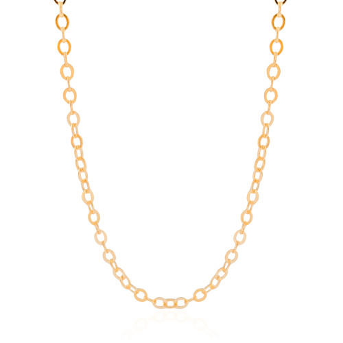 Gargantilha Elos Ovais 5 mm Banhado a Ouro 18K - 40 cm