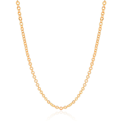 Gargantilha Elos Bailarina 3 mm Banhado a Ouro 18K - 45 cm