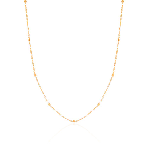 Choker Elos Detalhes Banhado a Ouro 18K