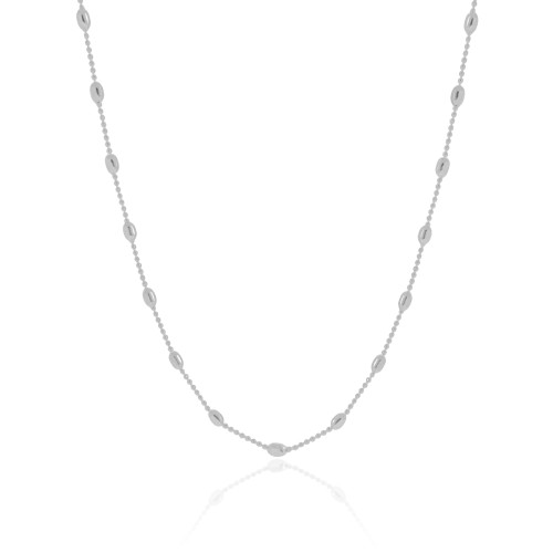 Choker Gomos 3 mm Ródio Branco