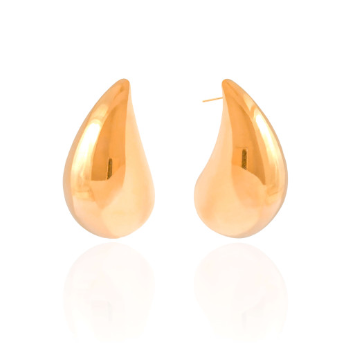 Brinco Gota Maxxi Lisa 4.2 cm Banhado a Ouro 18K