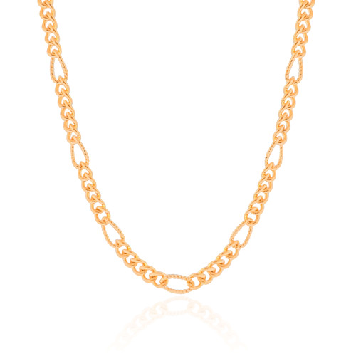 Choker Elos Detalhados Banhado a Ouro 18K