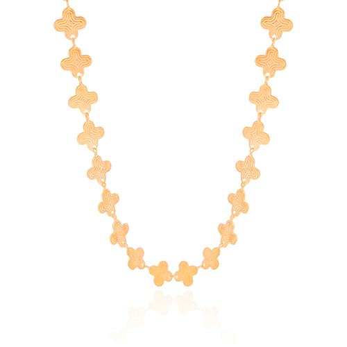Choker Alhambra 10 mm Banhado a Ouro 18K