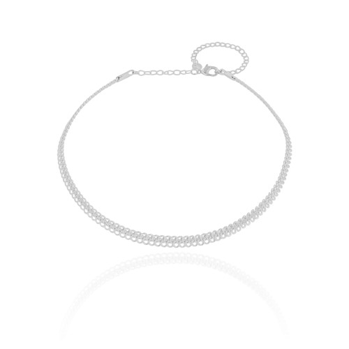 Aro Flexível Aramado 5 mm Ródio Branco