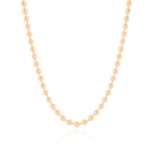 Choker Bolas Lisas 4 mm Banhado a Ouro 18K