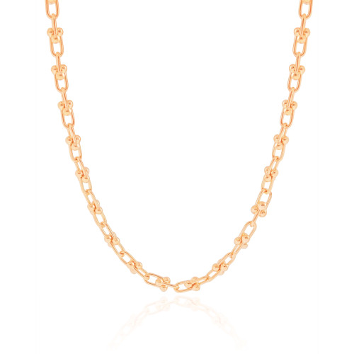 Choker Elos em U 5 mm Banhado a Ouro 18K