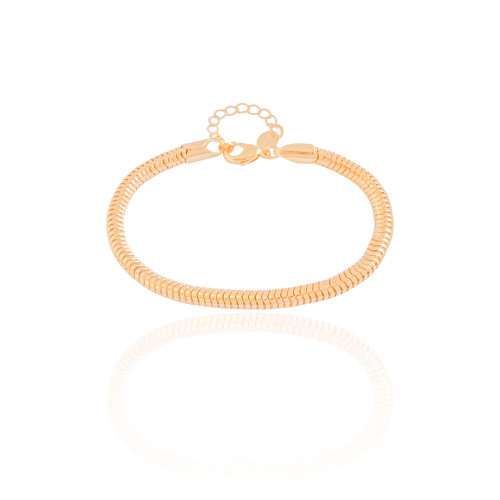 Pulseira Rabo de Rato 4 mm Banhado a Ouro 18K