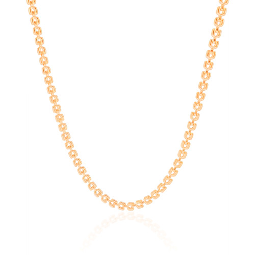Choker Elos Duplos 4 mm Banhado a Ouro 18K