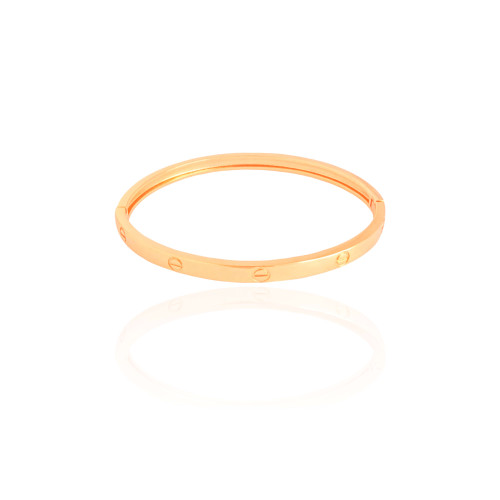 Bracelete Parafusos 4 mm Banhado a Ouro 18K