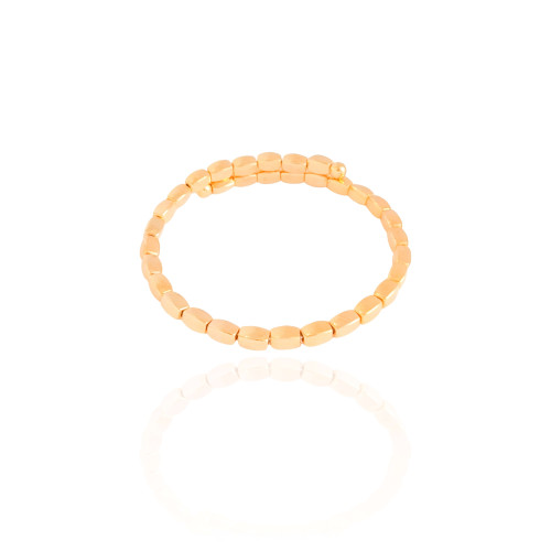 Bracelete Mola Abaulado ABS Banhado a Ouro 18K