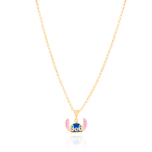 Gargantilha Infantil Elos Stitch 1.0 cm Banhado a Ouro 18K - 45 cm