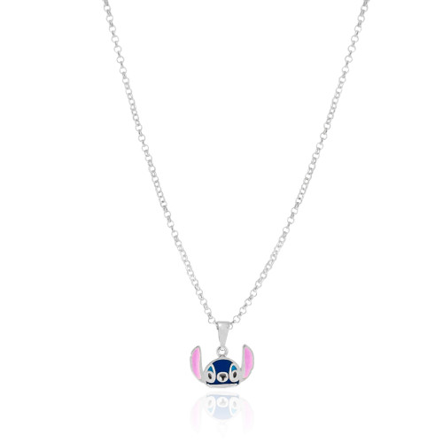 Gargantilha Infantil Elos Stitch 1.0 cm Ródio Branco - 45 cm