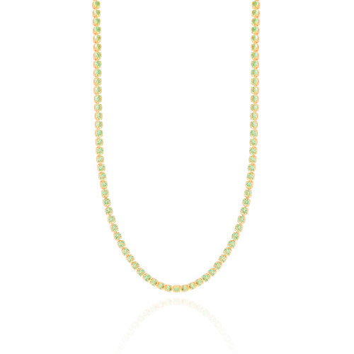 Choker Riviera Turmalina 2 mm Banhado a Ouro 18K