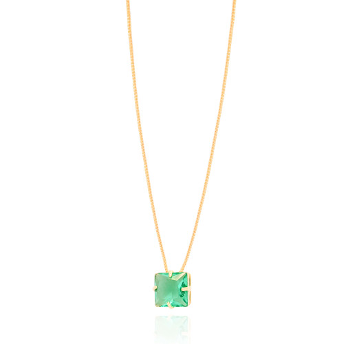 Gargantilha Masculina Carré Turmalina Banhado a Ouro 18K - 70 cm